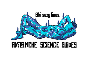 ski sexy lines sticker, blue man